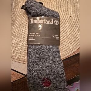Timberland Cushioned Crew Sock Men's Shoe Size 6-12 | Black & Gray | 73%Cotton